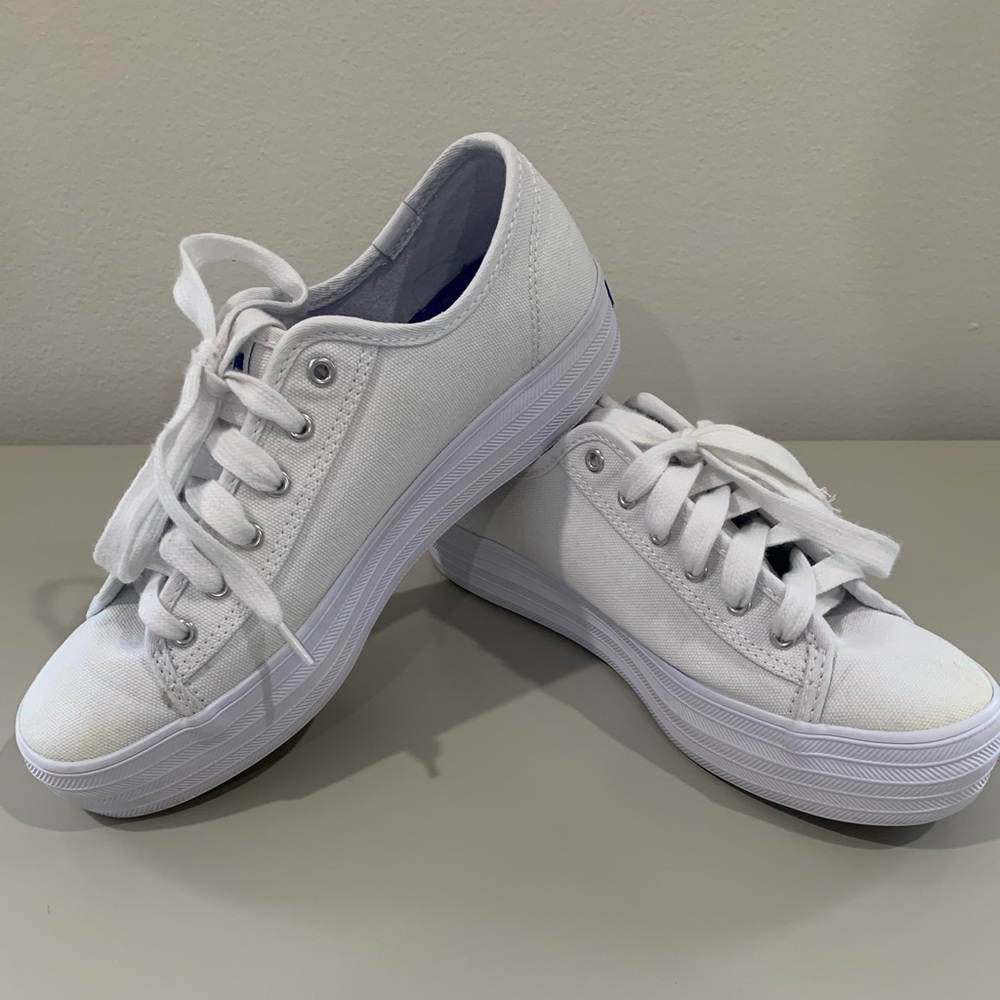 Keds Triple Up Canvas Lace Up Platform Sneaker